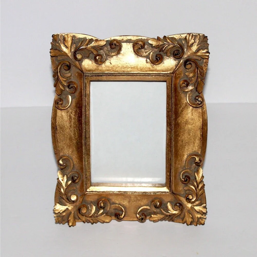 Photo Frame Baroque Gold Ornate leaf scroll table top 5 x 3.5